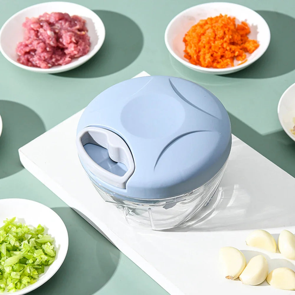 500/900ML Manual Meat Grinders Garlic Chopper Rotate Garlic Press Crusher Vegetable Onion Cutter Kitchen Cooking Accessories